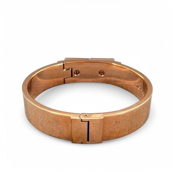 Michael Kors Pyramid Stud Bangle Bracelet Hinged Rose Gold Finish - Picture 6 of 10